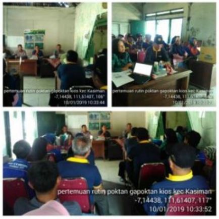 PERTEMUAN RUTIN POKTAN, GAPOKTAN DAN KIOS RESMI PUPUK BERSUBSIDI SE-KEC. KASIMAN KAB. BOJONEGORO