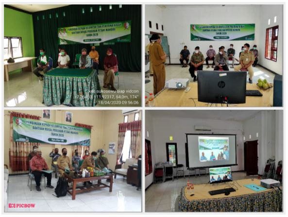 Bupati Bojonegoro Lakukan Pembinaan Kelompok Tani Melalui Video Conference Di Tengah Wabah Covid 19