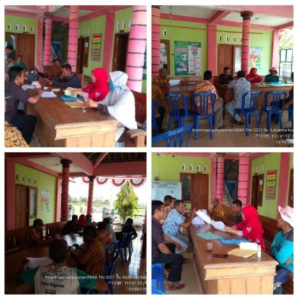PERTEMUAN KOORDINASI & VERIFIKASI PENYUSUNAN RDKK TAHUN 2021DI POKTAN DS. KALIOMBO KEC. PURWOSARI