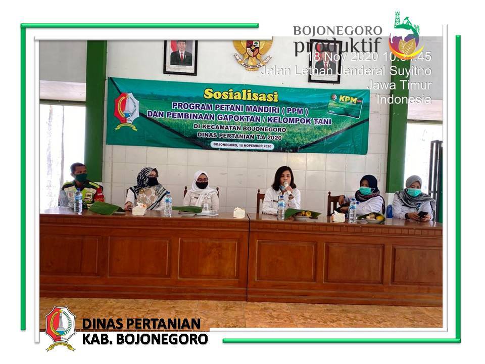 Sosialisasi Program Petani Mandiri (PPM) dan pembinaan Gapoktan/Kelompok tani di Kec. Bojonegoro
