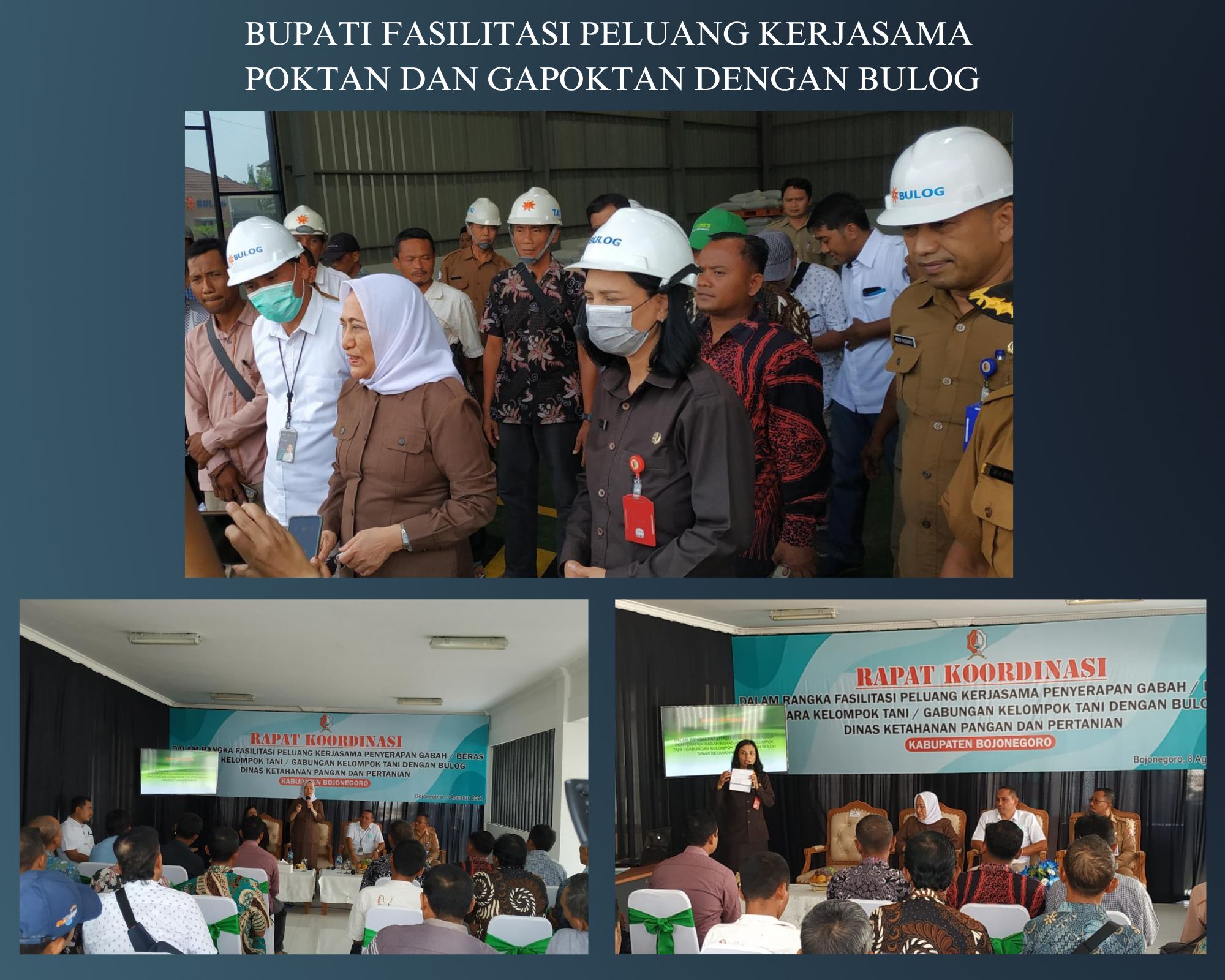 BUPATI FASILITASI PELUANG KERJASAMA POKTAN DAN GAPOKTAN DENGAN BULOG